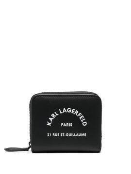 Cartera Karl Lagerfeld negro rsg leather sm zip wa