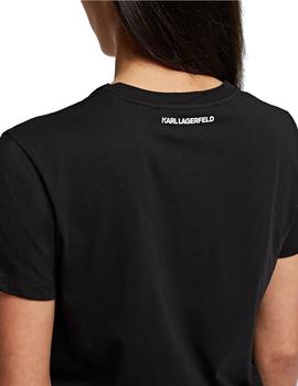 Camiseta Karl Lagerfeld negra Boucle Profile