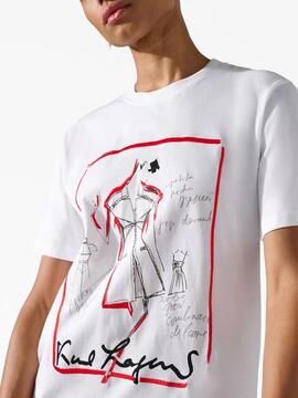 Camiseta Karl Lagerfeld Blanca Karl Series Tshirt