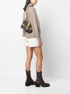 Bolso Michael Kors Monogram Verde y beige