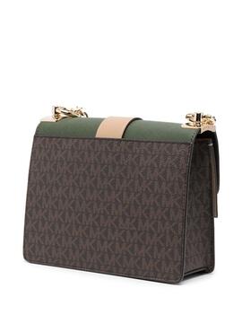 Bolso Michael Kors Monogram Verde y beige