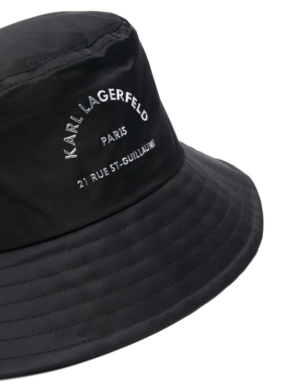 Gorro Karl Lagerlfeld negra RSG nylon bucket hat