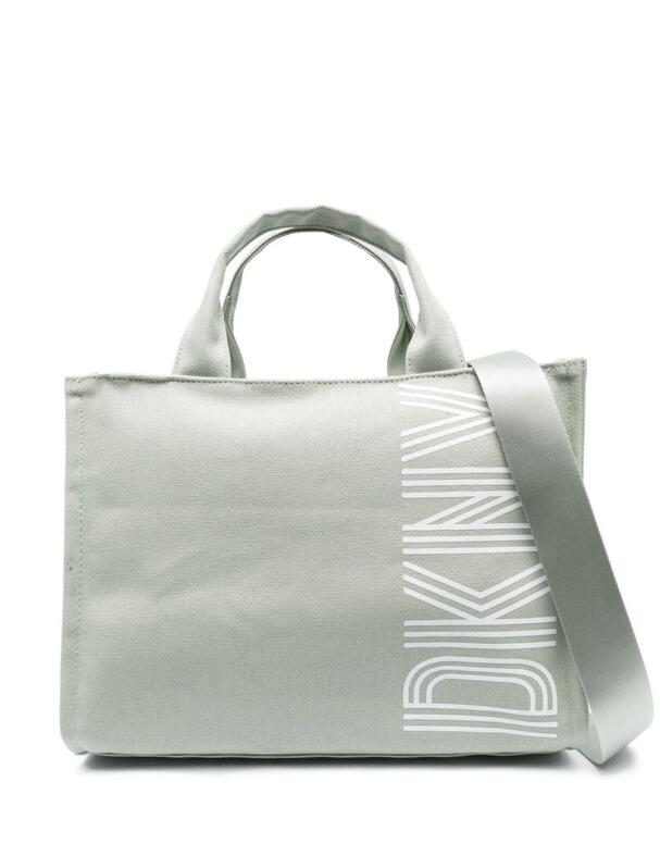 DKNY Noa Medium Canvas Tote Bag in Green