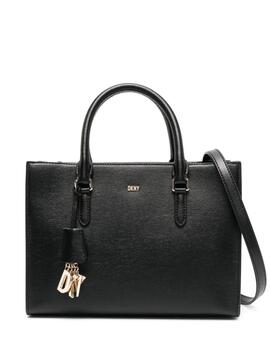 Bolso DKNY Negro y dorado Perri Box Satchel