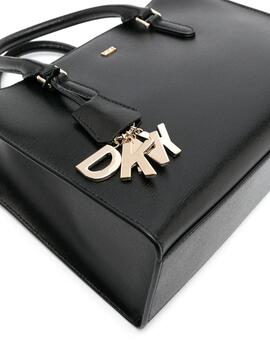 Bolso DKNY Negro y dorado Perri Box Satchel