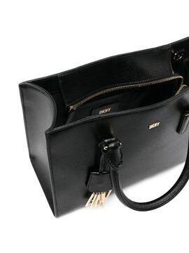 Bolso DKNY Negro y dorado Perri Box Satchel