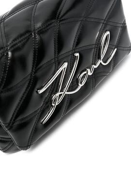 Bolso Karl Lagerfeld negro K signature soft quilt