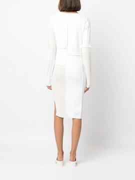 Vestido MM6 Blanco Midi Dress