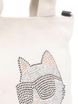 Bolso Karl Lagerfeld Beige K/ikonik 2.0 Choupette