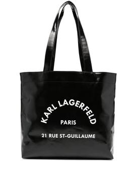 Bolso Karl Lagerfeld negro RSG Shiny twill shopper