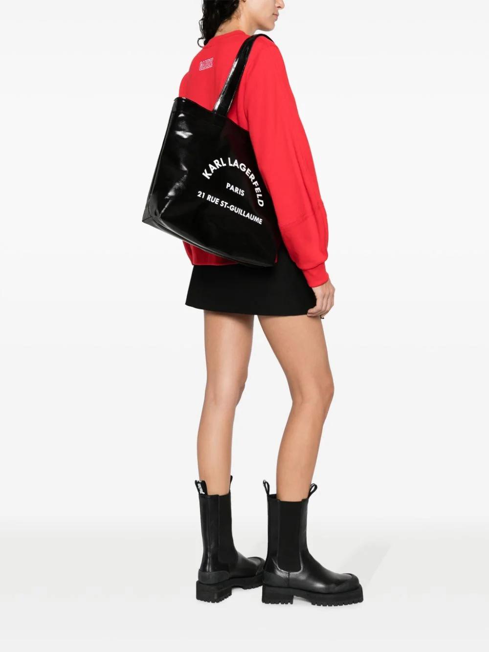 Bolso Karl Lagerfeld negro RSG Shiny twill shopper