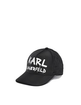 Gorra Karl Lagerfeld negra Graffiti Logo Cap