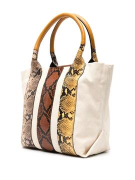 Bolso See by Chloé Leticia Burnig Camel Tote snake
