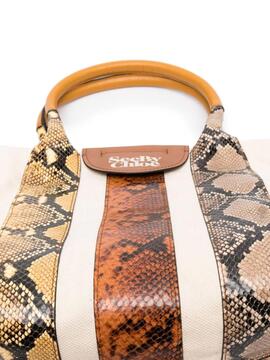 Bolso See by Chloé Leticia Burnig Camel Tote snake