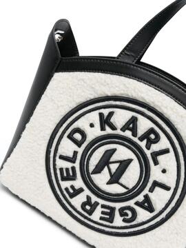 Bolso Karl Lagerfeld blanco/negro Tote K/circle ve