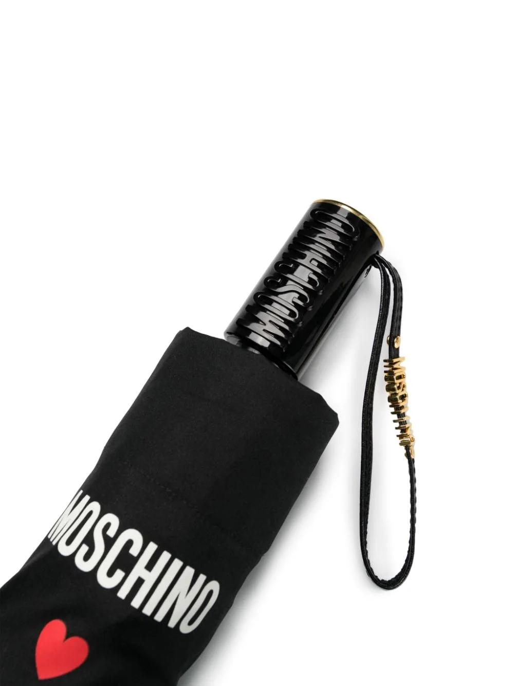 Paraguas Moschino In love we trust A Negro
