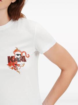 Camiseta Karl Lagerfeld Ikonik Iny Blanca