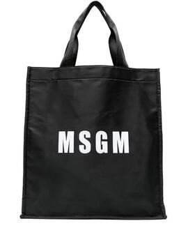 Bolso MSGM Shopping Bag Logo Negra
