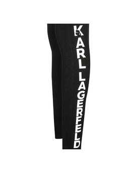 Leggings Karl Lagerfeld negros Logo de punto