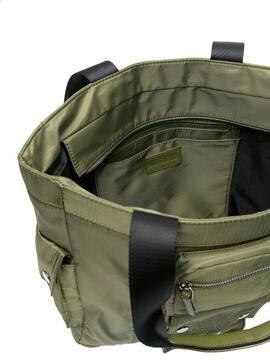 Bolso MSGM Pocket Tote Bag Verde Militar