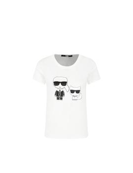 Camiseta Karl Lagerfeld blanca Ikonik Karl - Choupette
