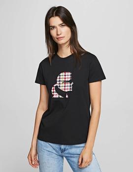 Camiseta Karl Lagerfeld negra Boucle Karl Head T-shirt