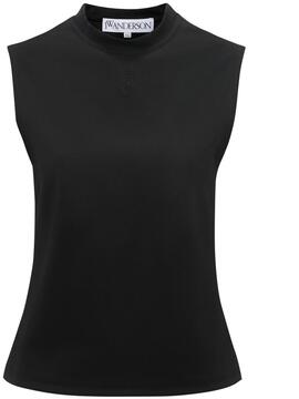 Top JW Anderson Anchor Embroidery Negro