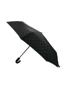 Paraguas Moschino negro estampado