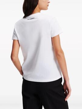 Camiseta Karl Lagerfeld Rhinestone Blanca