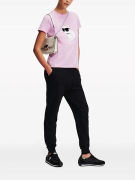Camiseta Karl Lagerfeld Ikonik Choupette Rosa
