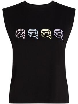 Camiseta Karl Lagerfeld Outline Tank Negra