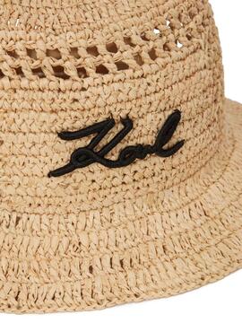 Sombrero Karl Lagerfeld K/Signature Raffia Bucket