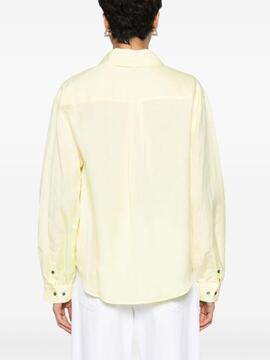 Camisa Karl Lagerfeld Linen Blend Amarilla