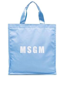 Bolso MSGM Nylon Shopping Bag Azul