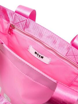 Bolso MSGM Nylon Shopping Bag Rosa