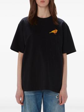 Camiseta JW Anderson Canary Embroidery Tee Negra