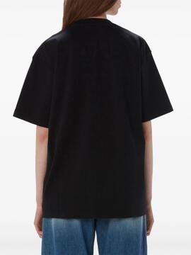 Camiseta JW Anderson Canary Embroidery Tee Negra