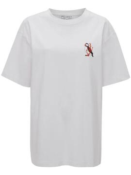 Camiseta JW Anderson Puffin Embroidery Tee Blanca