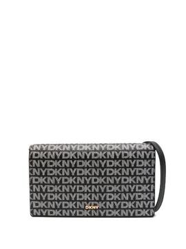 Bolso DKNY Farah Clutch Monograma Negro