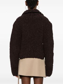 Cárdigan JW Anderson Chenille Marrón Chocolate