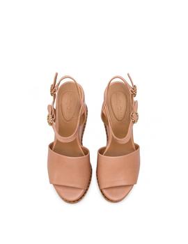 Sandalia de cuña See by Chloé camel Valona Natural