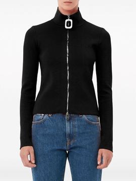 Cardigan JW Anderson Fitted Zip Up Negra