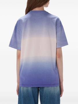 CamisetaJW Anderson Logo Bordado Degradado Lavanda