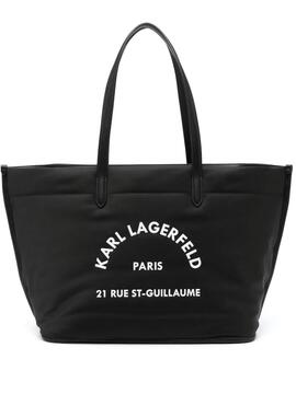 Bolso Karl Lagerfeld RSG Nylon Midi Tote Negro