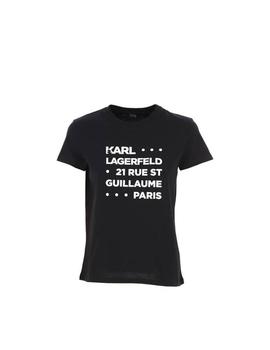 Camiseta Karl Lagerfeld negra Logo Address