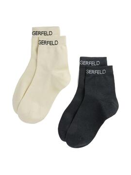 Calcetines Karl Lagerfeld Rhinestone Socks 2-pack