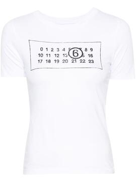 Camiseta MM6 Numeric Blanca