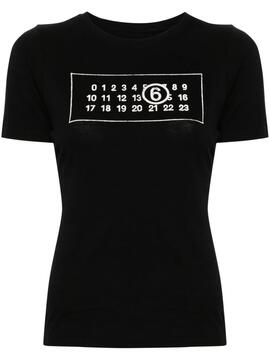 Camiseta MM6 Numeric Negra