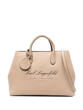 Bolso Karl Lagerfeld Hotel Karl Satchel Beige