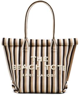 Bolso Marc Jacobs The Beach Tote Rayas Camel